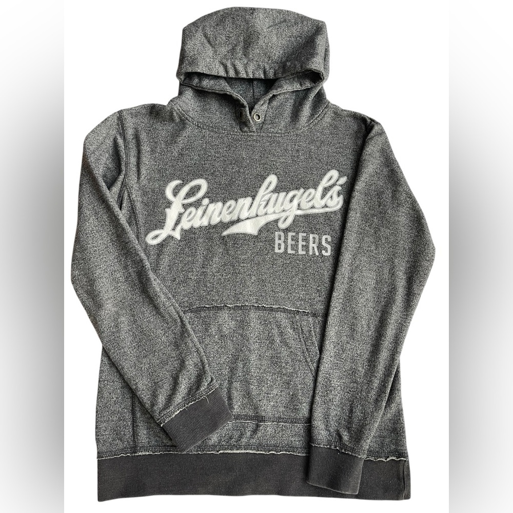 Leinenkugel’s Graphic Hoodie – Size small – Gray | Cozy & Classic